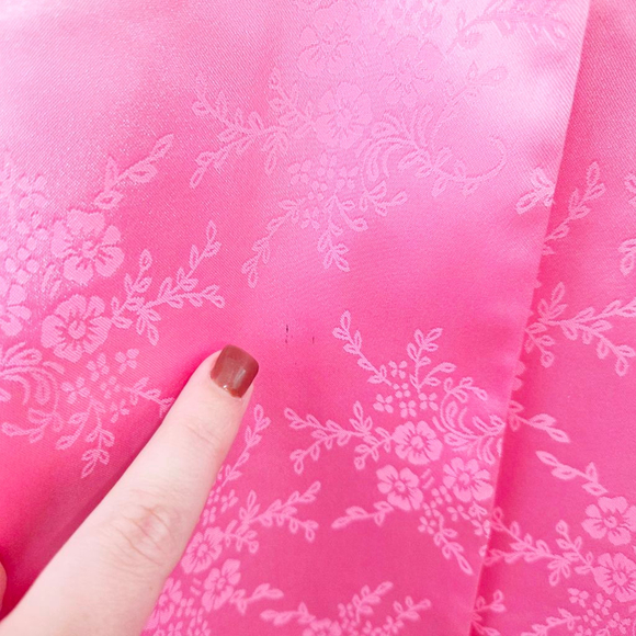 Klesis hot pink floral satin blazer jacket notch collar barbiecore small new NWT - Picture 5 of 8